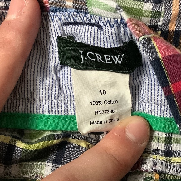 ⛵️J. CREW Madras Button Mini Skirt - Picture 5 of 5